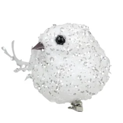 Sequined Bird Christmas Clip-on Ornament - 7.5