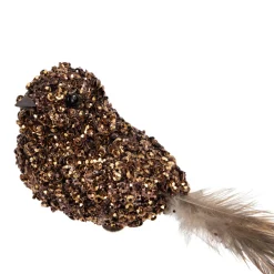Hot Sequined Bird Christmas Clip-on Ornament - 6.5