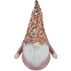 Clearance Sequined Hat Christmas Gnome Figure - 12" - Rose Gold and Pink Gnomes