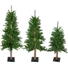 Clearance Set of 3 Alpine Artificial Christmas Trees 4', 5' and 6' - Unlit Alpine