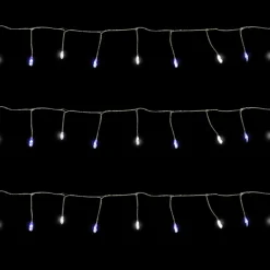 Best Set of 40 Blue and White LED Fairy Christmas Lights with Remote Control 6’ Battery Operated