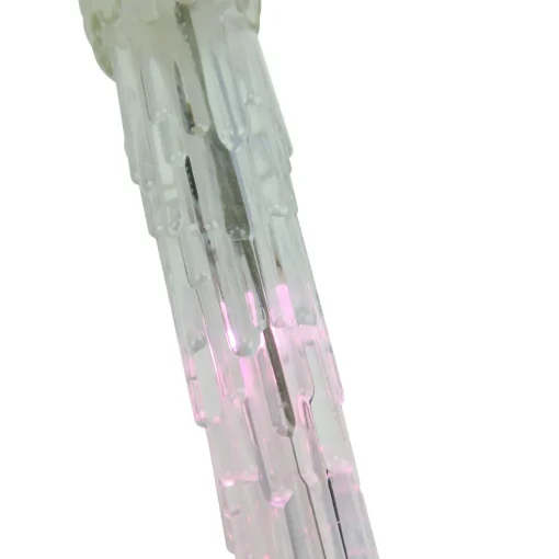Outlet Set of 5 Color Changing Cascading Icicle Christmas Light Tubes - 13 ft Clear Wire Novelty