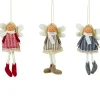 Clearance Set of 3 Hanging Angel Doll Christmas Ornaments 6" Angels & Cherubs