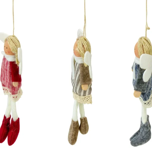 Clearance Set of 3 Hanging Angel Doll Christmas Ornaments 6" Angels & Cherubs