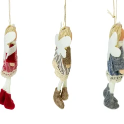 Clearance Set of 3 Hanging Angel Doll Christmas Ornaments 6