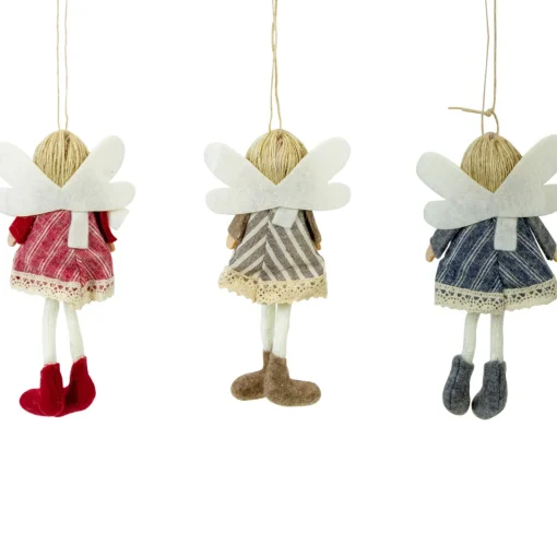 Clearance Set of 3 Hanging Angel Doll Christmas Ornaments 6" Angels & Cherubs