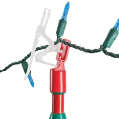 Clearance Set of 25 Ladderless Red and Green Light Hanging Kit, 11ft Accessories