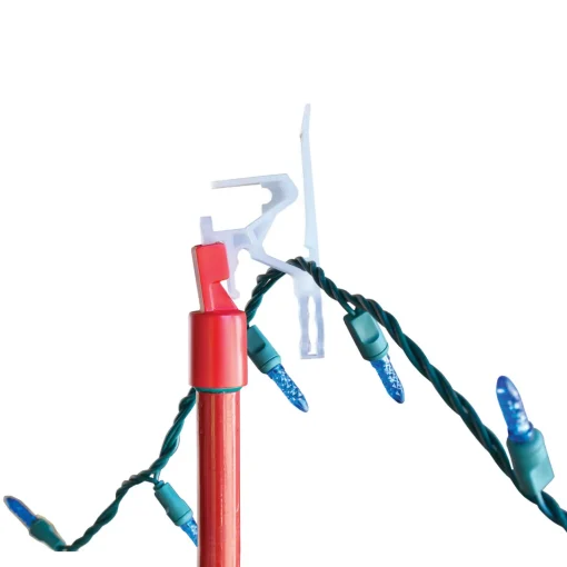 Clearance Set of 25 Ladderless Red and Green Light Hanging Kit, 11ft Accessories