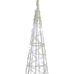 Online Set of 3 LED Lighted Twinkling Cone Trees Christmas Yard Decoration - Cool White Lights Trees