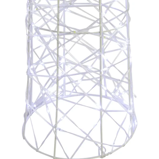 Online Set of 3 LED Lighted Twinkling Cone Trees Christmas Yard Decoration - Cool White Lights Trees