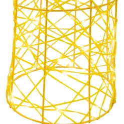 Outlet Set of 3 LED Twinkle Lighted Gold Mesh Cone Trees Outdoor Christmas Decorations 39.5