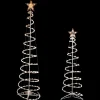 Sale Set of 2 Lighted Clear Outdoor Spiral Christmas Cone Trees 4', 6' Spiral