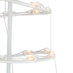 Sale Set of 2 Lighted Clear Outdoor Spiral Christmas Cone Trees 4', 6' Spiral