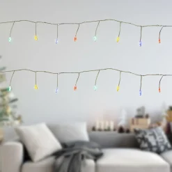 Set of 40 Multi-Color LED Fairy Christmas Lights with Remote Control 6’ Battery Operated