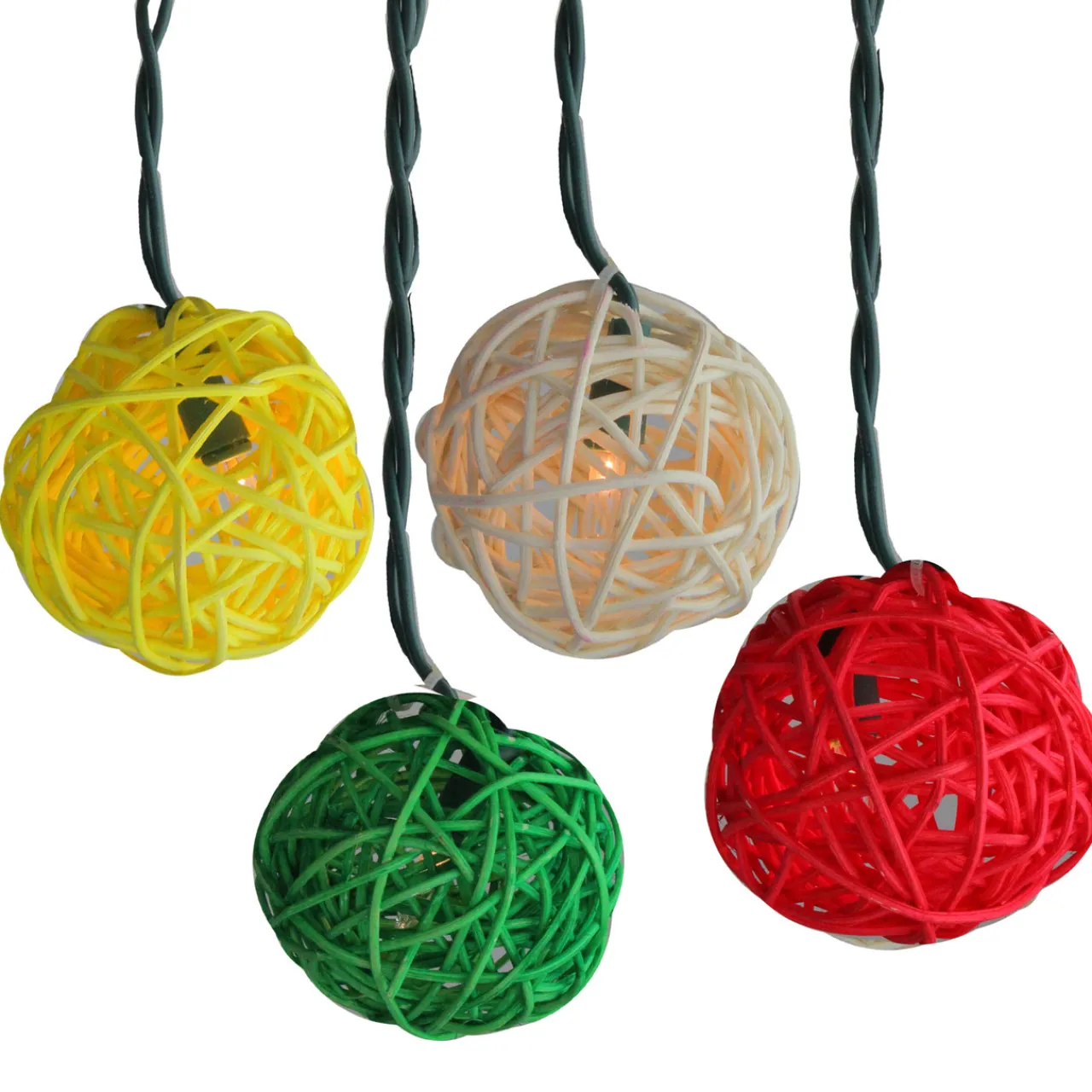 Best Set of 10 Multi-Colored Clear Ball Party Lights - 3ft White Wire Novelty
