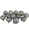 Hot Set of 12 Neutral Tone Finial and Glass Ball Christmas Ornaments Glass|Ball Ornaments