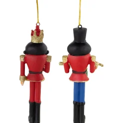Online Set of 2 Nutcracker King and Soldier Christmas Ornaments 5.75" Nutcrackers