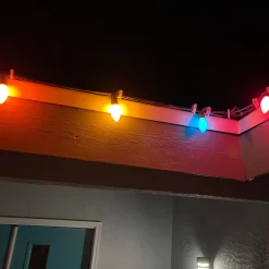 Clearance Set of 25 Opaque Vibrant Multi-Color C9 Christmas Light Set, 24ft Green Wire C7 & C9 Lights