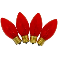 Sale Set of 4 Orange C9 Transparent Christmas Replacement Bulbs - 3
