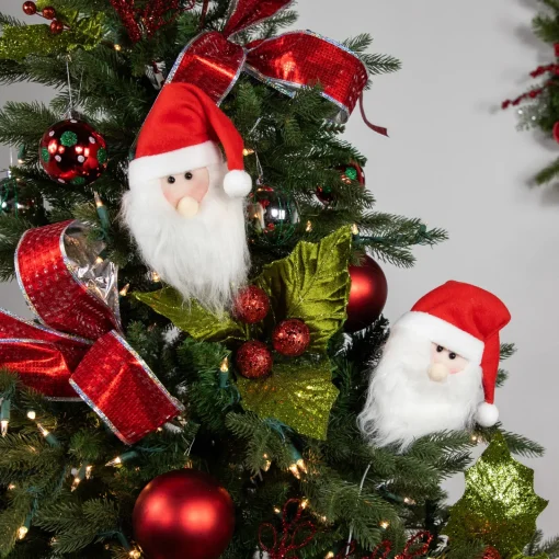Online Set of 2 Plush Santa Claus Christmas Picks 18" Novelty