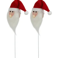 Online Set of 2 Plush Santa Claus Christmas Picks 18