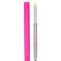 New Set of 4 Purple and Pink Flickering LED Christmas Advent Wax Taper Candles 9.5