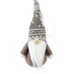 Hot Set of 3 Red and Brown Santa Gnome Christmas Ornaments 4.5" Gnomes