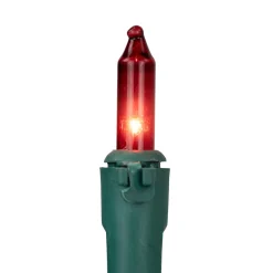 Sale Set of 50 Red and Clear Mini Christmas Lights, 2.5