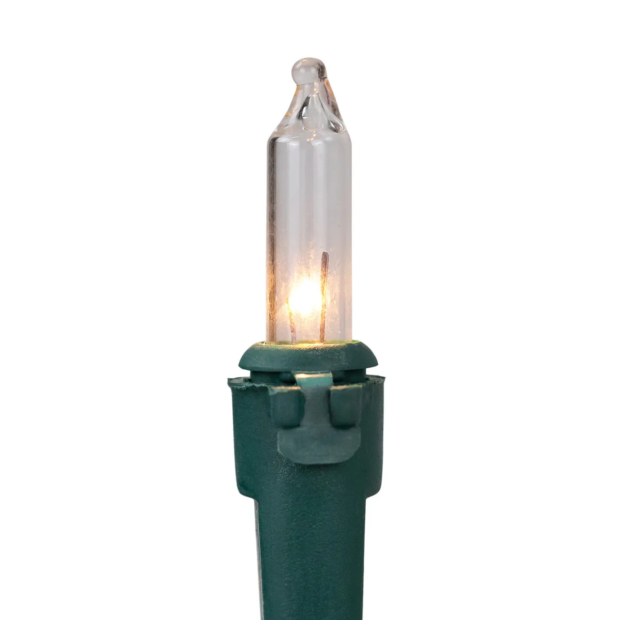 Sale Set of 50 Red and Clear Mini Christmas Lights, 2.5" Spacing - Green Wire Incandescent