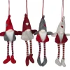 Best Set of 4 Red and Gray Plush Gnome Christmas Ornaments 9" Gnomes