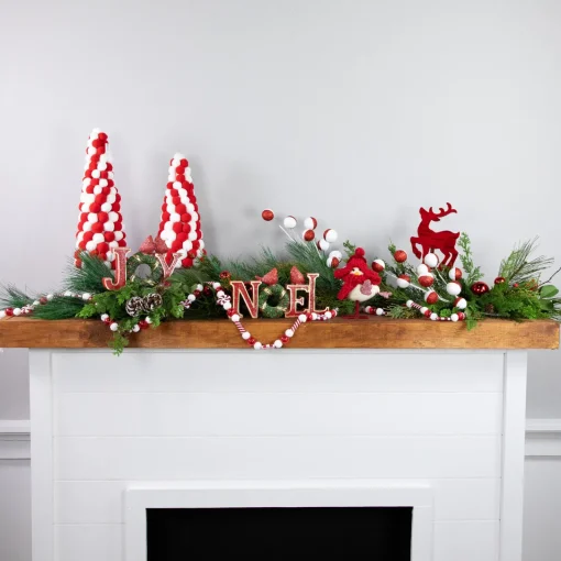 Outlet Set of 2 Red and White Glittered Candy Cane Christmas Picks 22" Sprays, Picks & Branches