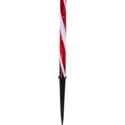 New Set of 3 Red and White Twinkle Candy Cane Pathway Markers 26