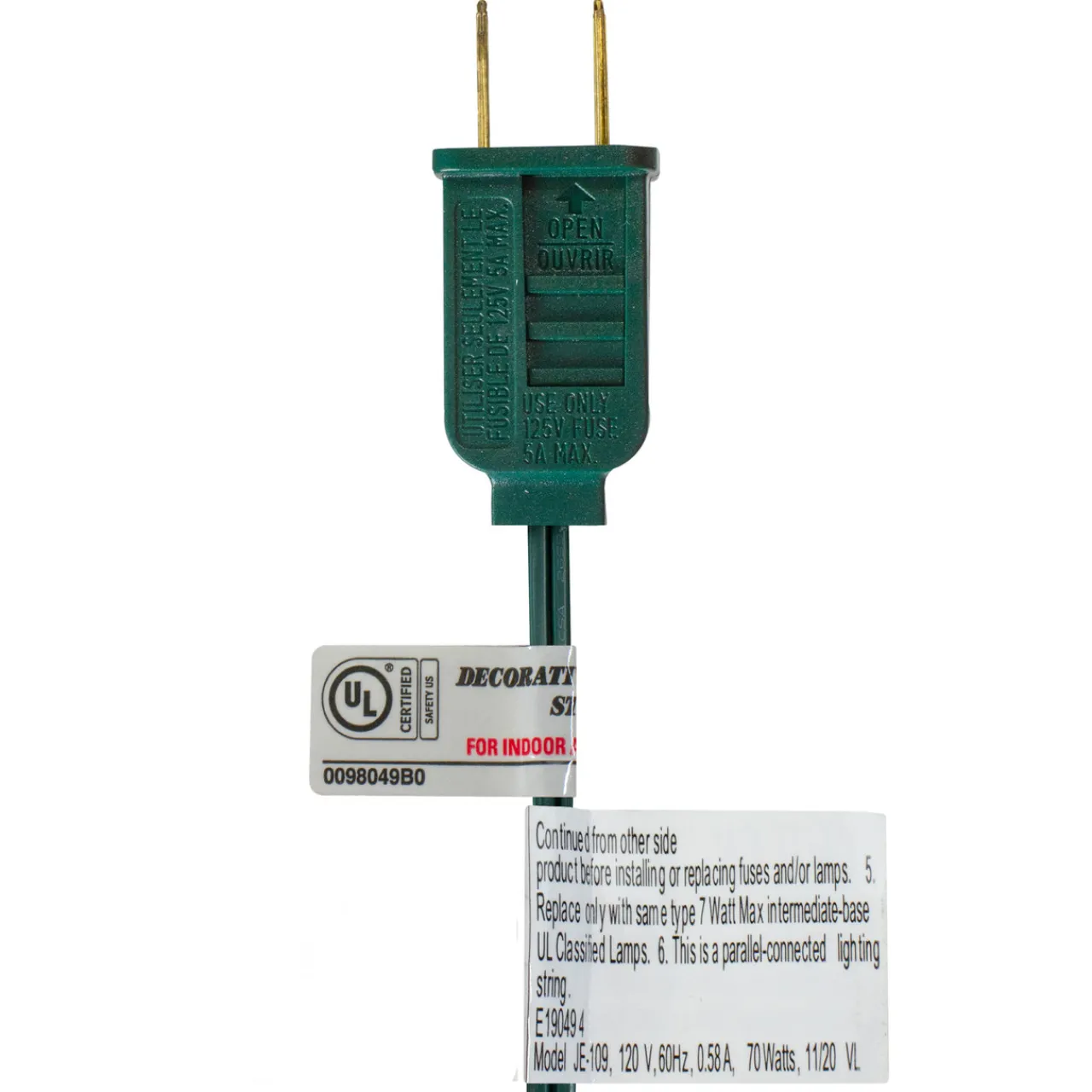 Set of 15 Red Satin G50 Globe Christmas Lights - Green Wire Globes