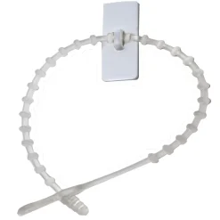 Clearance Set of 12 Sticky Reusable Ties with Clip Hooks 2" Accessories