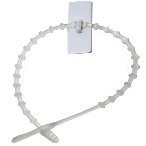 Clearance Set of 12 Sticky Reusable Ties with Clip Hooks 2" Accessories