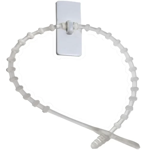 Clearance Set of 12 Sticky Reusable Ties with Clip Hooks 2" Accessories