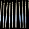 Clearance Set of 10 Transparent Dripping Icicle Snowfall Christmas Light Tubes - 14 ft Clear Wire Novelty
