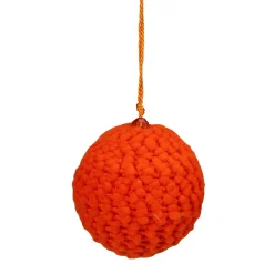 Clearance Set of 4 Vibrantly Colored Knitted Christmas Ball Ornaments 2.5” (63.5mm) Glass|Ball Ornaments