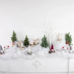 Clearance Set of 3 Wooden Gnomes Christmas Ornaments 4