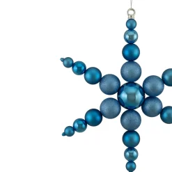 New Shatterproof 3-Finish Snowflake Commercial Christmas Ornament - 18