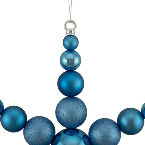 New Shatterproof 3-Finish Snowflake Commercial Christmas Ornament - 18" - Blue Shatterproof Balls|Ball Ornaments