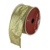Online Shimmering Metallic Gold Ribbed Wired Craft Ribbon 2.5" x 10 Yards Ribbons & Bows