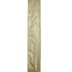 Online Shimmering Metallic Gold Ribbed Wired Craft Ribbon 2.5" x 10 Yards Ribbons & Bows
