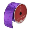 Online Shimmering Purple Tree Wired Christmas Craft Ribbon 2.5" x 10 Yards Ribbons & Bows