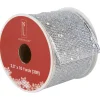 Best Shimmering Silver Wired Craft Christmas Ribbon 2.5" x 10 Yards Ribbons & Bows
