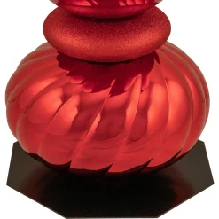Online Shiny Ball Finial Tower Commercial Christmas Decoration - 4.5' - Red Commercial