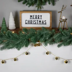 Shiny Metal Christmas Jingle Bells Garland - 7.5' - Gold Novelty