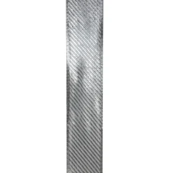 Shiny Silver Diagonal Striped Wired Christmas Craft Ribbon 2.5" x 10 Yards Ribbons & Bows