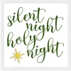 Silent Night Holy Night 15.5" x 15.5" Framed Christmas Wall Decor Art Print Sign Poster in a Natural Wooden Frame with UV Acrylic and Hangers Wall