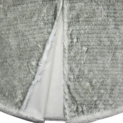 Online Silver Fox Faux Fur Christmas Tree Skirt - 48